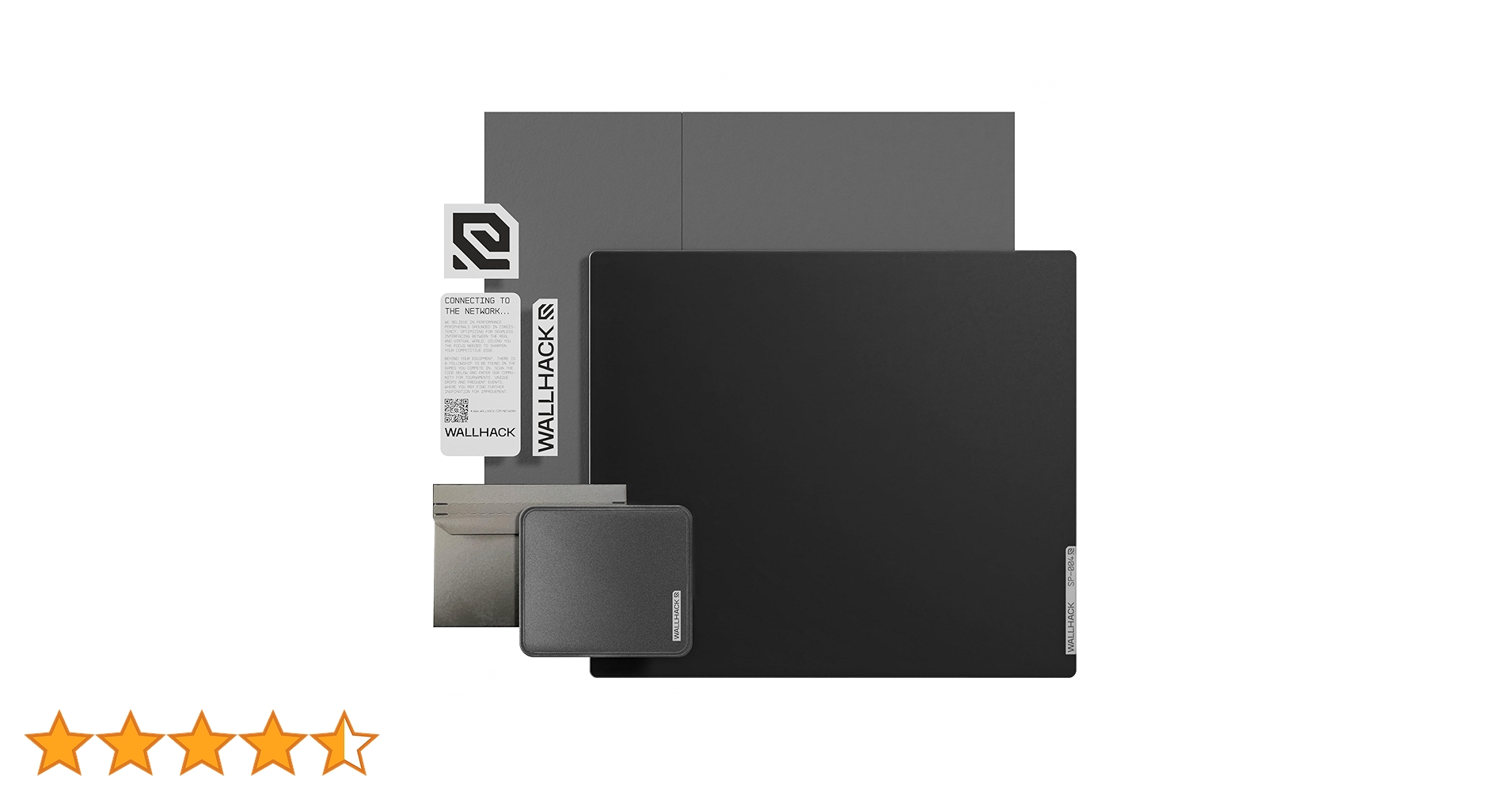 WALLHACK SP-004 ガラスマウスパッド ブラック SP-004 Black Glass Gaming Mousepad | Wallhack